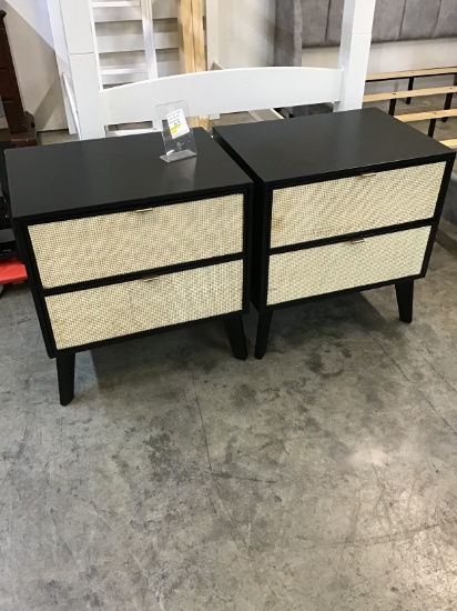 Brand new Pair of Cane Front night stands