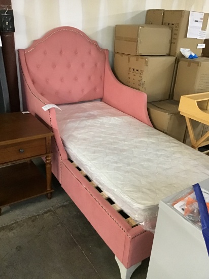 Brand new pink twin bed with mattress