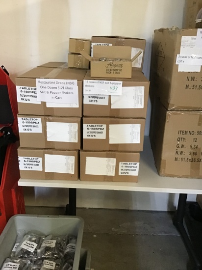 13 cases of NSF sale & pepper shakers