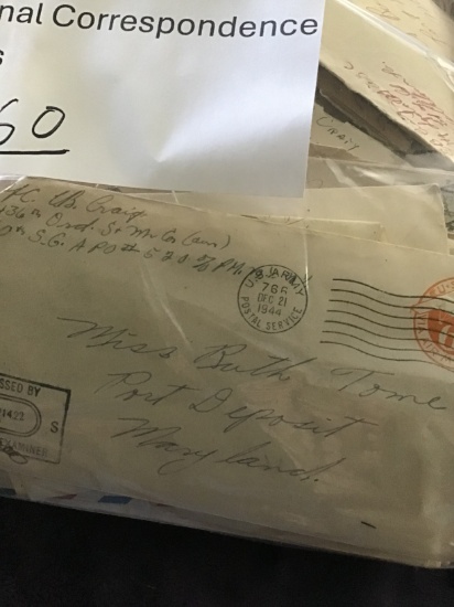 Huge Group of World War II Personal Correspondence Letters