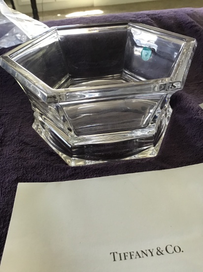 Original Vintage Tifany & Co. Crystal Bowl, signed, like new