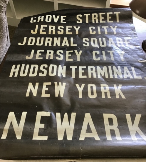 Rare Original NYC Trolly Bus Scrolling Station Notifications Circa 1940