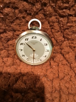 Vintage Longines NY 10k gold-filled pocket watch with gold-filled watch chain
