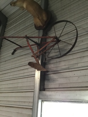 Vintage antique walk behind, hand pushed cultivator'