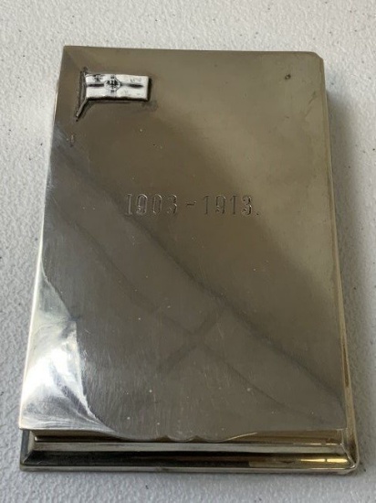 1903-1913 IMPERIAL GERMAN NOTEBOOK WITH SILVER CASE COVER