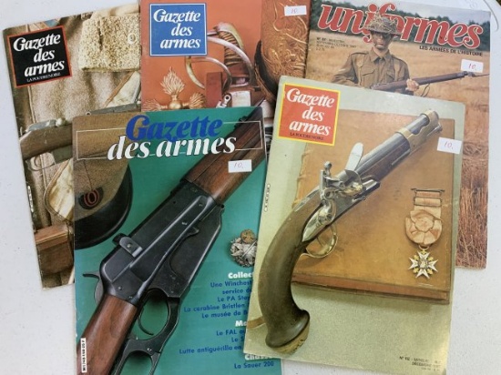 FRENCH MILITARY MAGAZINE ISSUES GAZETTE DES ARMES LOT OF 5