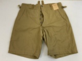 WWII GERMAN MILITARY TROPICAL AFRIKA KORPS UNIFORM SHORTS - MINT UNISSUED