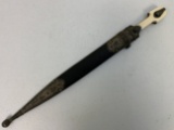 ANTIQUE RUSSIAN COSSACK CAUCASIAN KINJAL DAGGER SILVER DECORATED