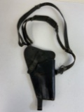 WWII US MILITARY 1911 COLT .45 SHOULDER BLACK LEATHER HOLSTER WITH STRAPS