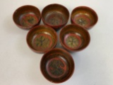 GROUP OF VINTAGE RUSSIAN KHOKHLOMA WOODEN BOWLS