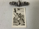 USN US NAVY SURFACE WARFARE BADGE AND PHOTO CARD