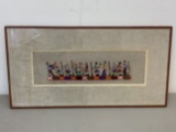 ANTIQUE UKRAINE / ROMANIA / HUNGARY / TRANSILVANIA FOLK ART FRAMED