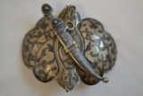 ANTIQUE IMPERIAL RUSSIAN CAUCASIAN SILVER NIELLO BUCKLE