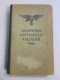 ORIGINAL 1944 THIRD REICH LUFTWAFFE POCKET YEARBOOK / CALENDAR