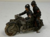 GERMAN NAZI PERIOD LINEOL / ELASTOLIN TOY SOLDIERS NSKK ON MOTORCYCLE