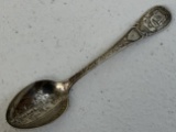 ANTIQUE SILVER ADMIRAL DEWEY HERO OF MANILA FLAG SHIP OLYMPIA SPOON