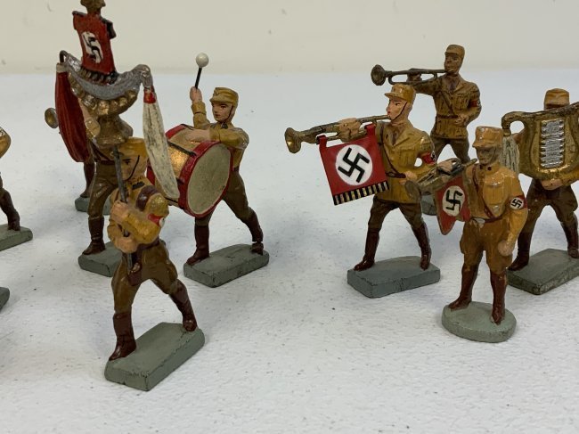 ELASTOLIN LINEOL SOLDAT Infanterie Marsch Militär II WK Blech Masse