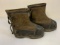 WWII GERMAN MILITARY COLD WEATHER SENTRY BOOTS MATCHED PAIR 1941