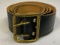 USSR SOVIET NAVY OFFICERS BLACK LEATHER BELT