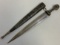 ANTIQUE CAUCASIAN SILVER KINJAL DAGGER