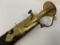 ANTIQUE INDIAN GOLD DECORATED FITTINGS TULWAR SWORD