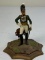 VINTAGE DISPLAY FRENCH NAPOLEONIC WAR ERA GENERAL LEAD FIGURE ON BASE STAND