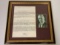 FRANZ VON PAPEN SIGNED DOCUMENT PROFESSIONALLY FRAMED WITH A CERTIFICATE OF AUTHENTICITY