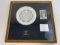VERY RARE FRAMED 1944 OSWALD POHL DEDICATED PORCELAIN PLATE DACHAU CAMP MADE