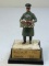 VINTAGE GERMAN WAFFEN SS OFFICER LEAD SOLDIER FIGURE ON DISPLAY STAND