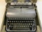 WWII GERMAN 1942 SS OLYMPIA ROBUST TYPEWRITER WITH SS RUNES KEY IN WOODEN CASE