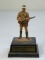 VINTAGE GERMAN  AFRIKA KORPS LEAD SOLDIER FIGURE ON DISPLAY STAND