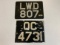 VINTAGE ENGLISH LICENCE PLATES