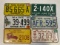 VINTAGE CANADIAN AND AMERICAN STATES LICENCE PLATES