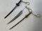 MINIATURE SWORDS  SET OF CHARMS KEYCHAINS