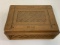 WWII GERMAN 1945 DATED FIELD MADE HAND CARVED WOODEN CIGAR BOX