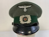WWII GERMAN CUSTOMS OFFICIAL NCO OFFICER VISOR CAP HAT