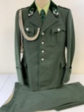 GERMANY THIRD REICH FORESTRY OFFICER DRESS UNIFORM WITH PANTS 1937 DATED