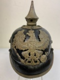 IMPERIAL GERMANY WWI PRUSSIAN ENLISTED PICKELHAUBE SPIKE HELMET WARTIME GRAY FINISHED FITTINGS