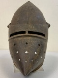 ANTIQUE VICTORIAN COPY OF MEDIEVAL PIG FACE BASCINET KNIGHTS HELMET