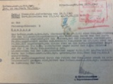 WWII GERMAN NAZI SS PANZER REGIMENT DOCUMENT SS OBERSTURMBANNFUHRER SIGNED