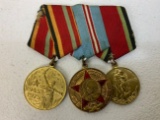 USSR 3 PIECE MEDAL BAR