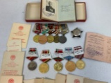 USSR WWII OFFICER GROUP OF AWARDS WITH DOCUMENTS