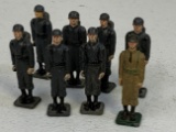 LOT OF PAINTED LEAD TOY SOLDIERS - WWII US PARATROOPERS