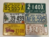 VINTAGE CANADIAN AND AMERICAN STATES LICENCE PLATES