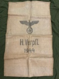 WWII GERMAN HEER ARMY HEAVY BURLAP GRAIN SACK 1944