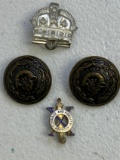 UK BRITISH INSIGNIA AND SCOTTISH REGIMENTAL BADGE