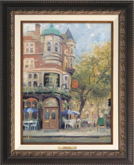 Bloomsbury Cafe Framed Canvas by Kinkade