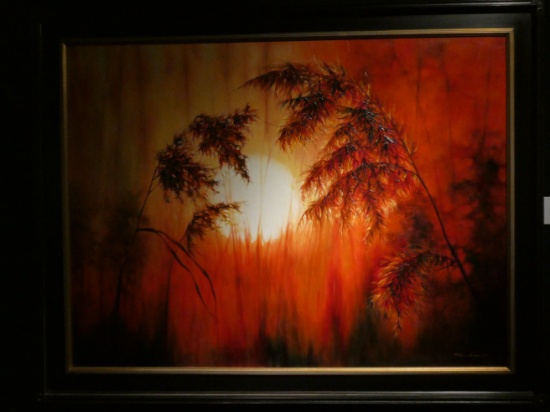 John Clymer Burning Sunrise Oil Painting