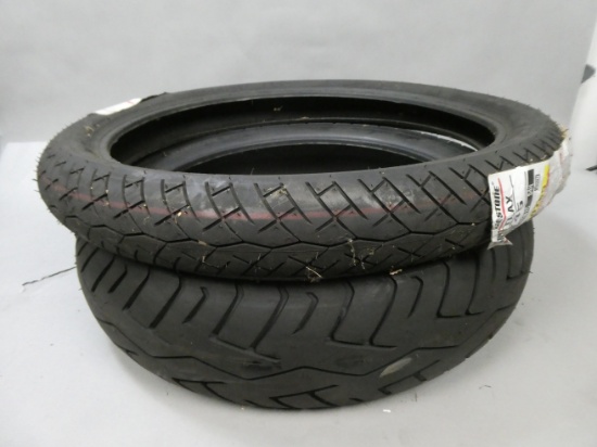 Pair NEW Motorcycle Tires Bridgestone BR45 & BR45R 150/70 90/90-21