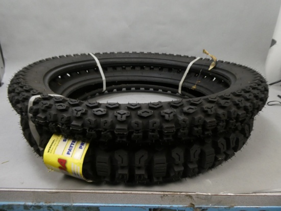 Pair New Front & Rear Motorcycle Tires Kenda 5.10-18 & 3.00-21